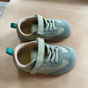 Ten Little green retro suede sneakers